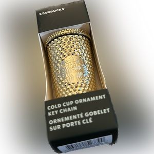 Starbucks gold keychain tumbler - limited